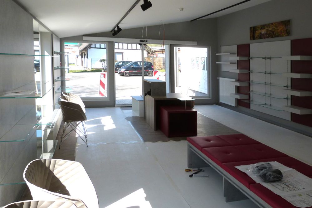 Der Eingangsbereich unseres Ladenbaus