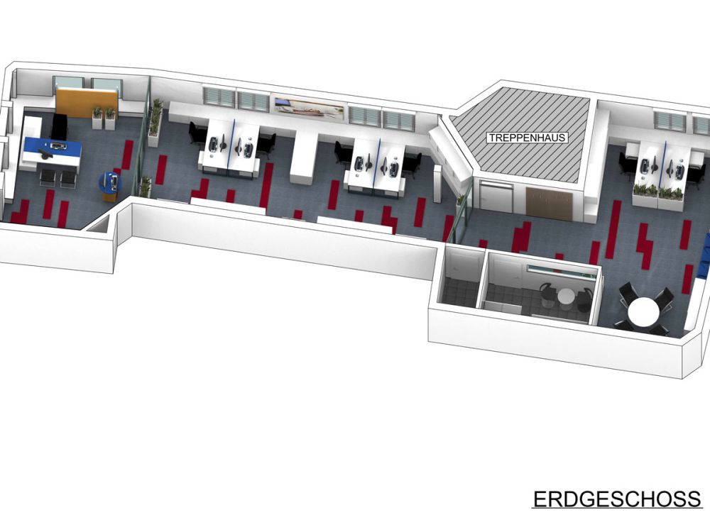 Übersichtsperspektive des Erdgeschosses