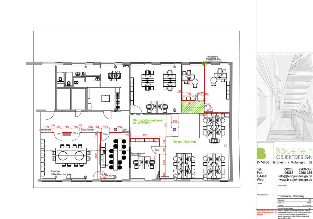 Der Bauplan der Raumgestaltung.