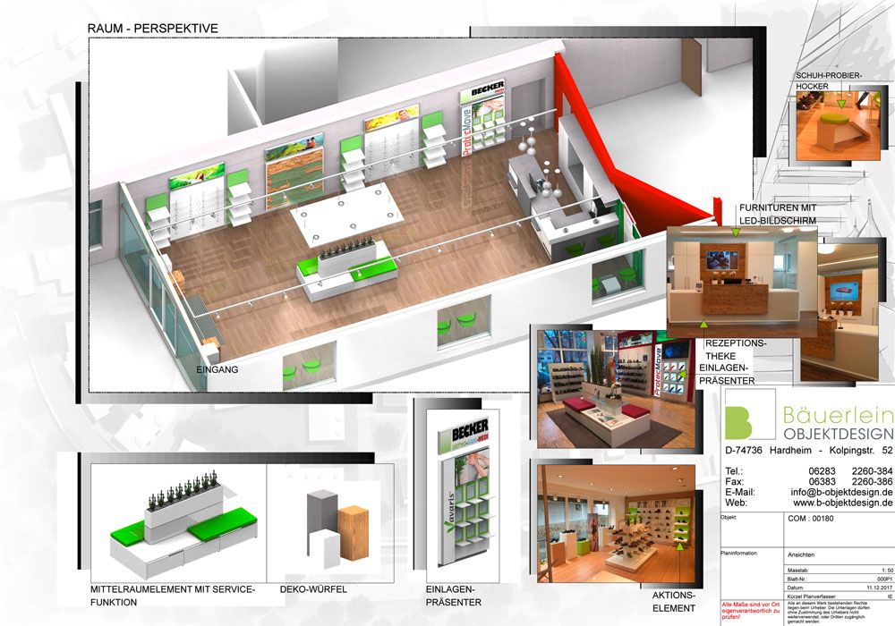 Konzeptzeichnung unseres Storedesigns