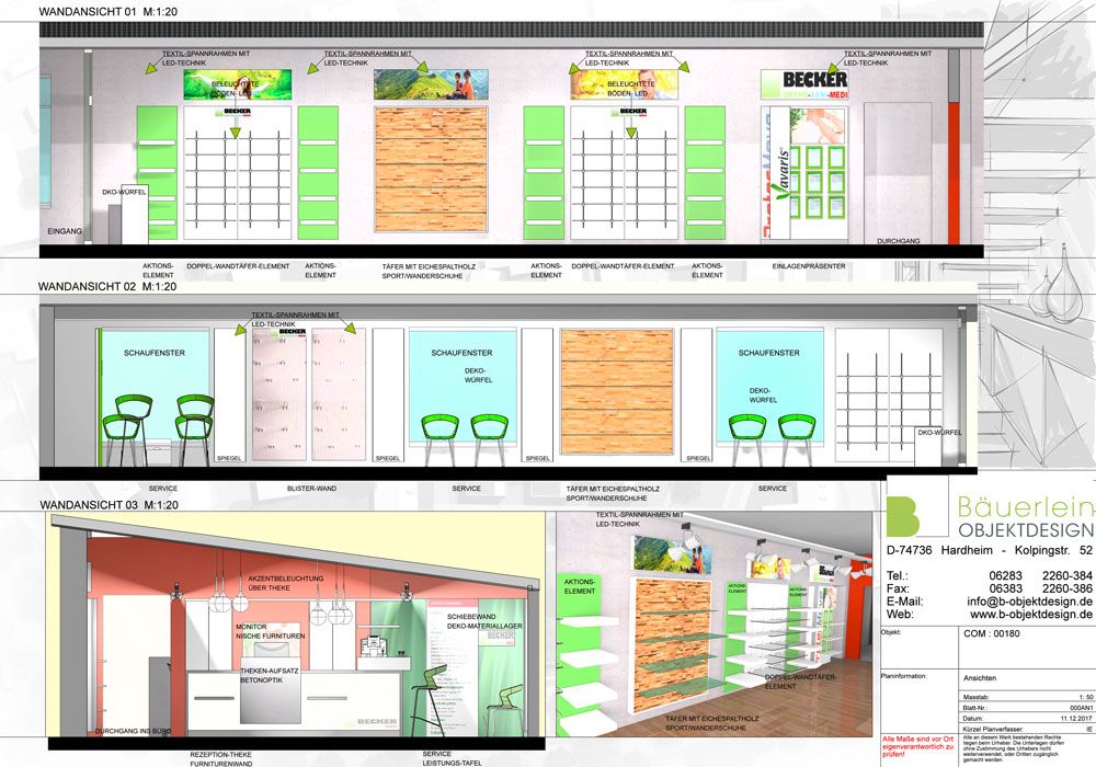 Objektdesign des Ladenbaukonzepts