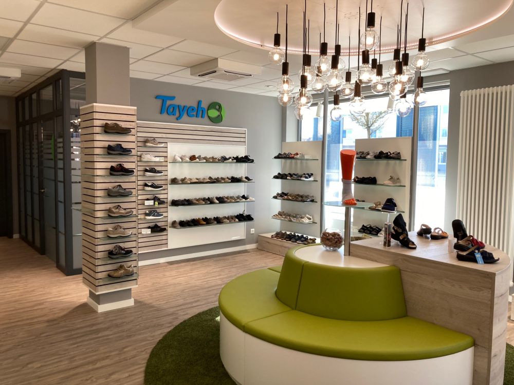 Orthopädieschuhtechnik-Laden mit personalisiertem Raumkonzept
