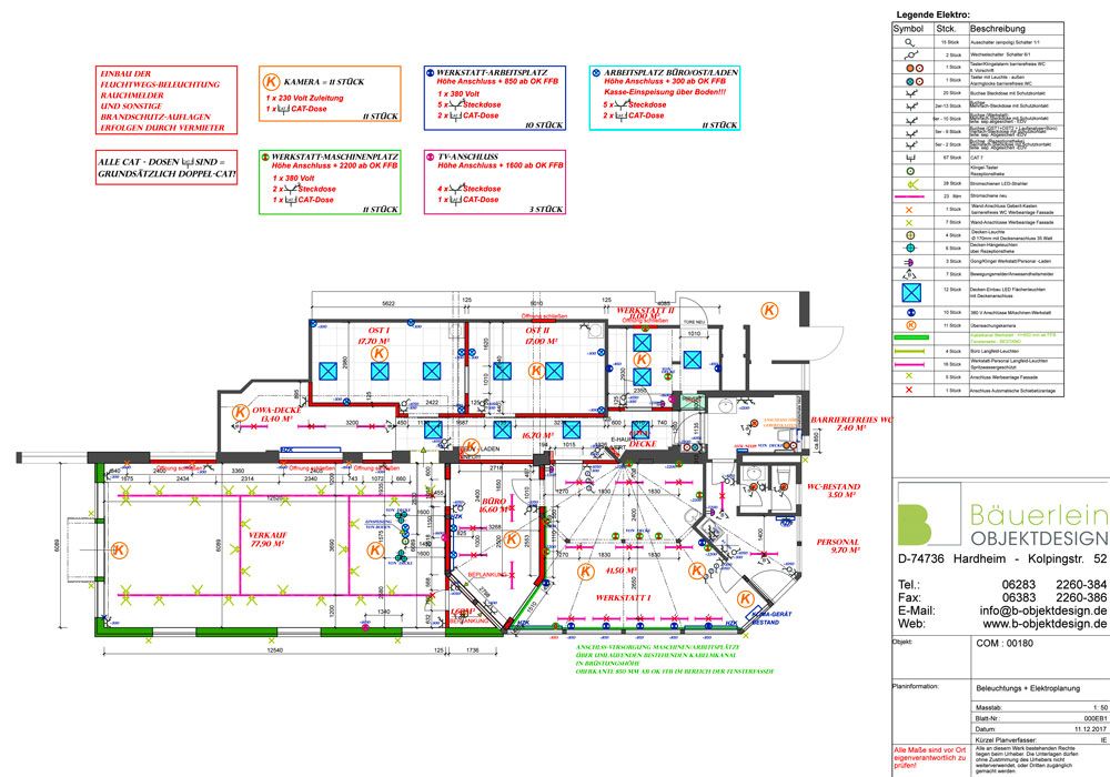 Bauplan unseres Ladenbaukonzepts für Schumacher Christian Becker